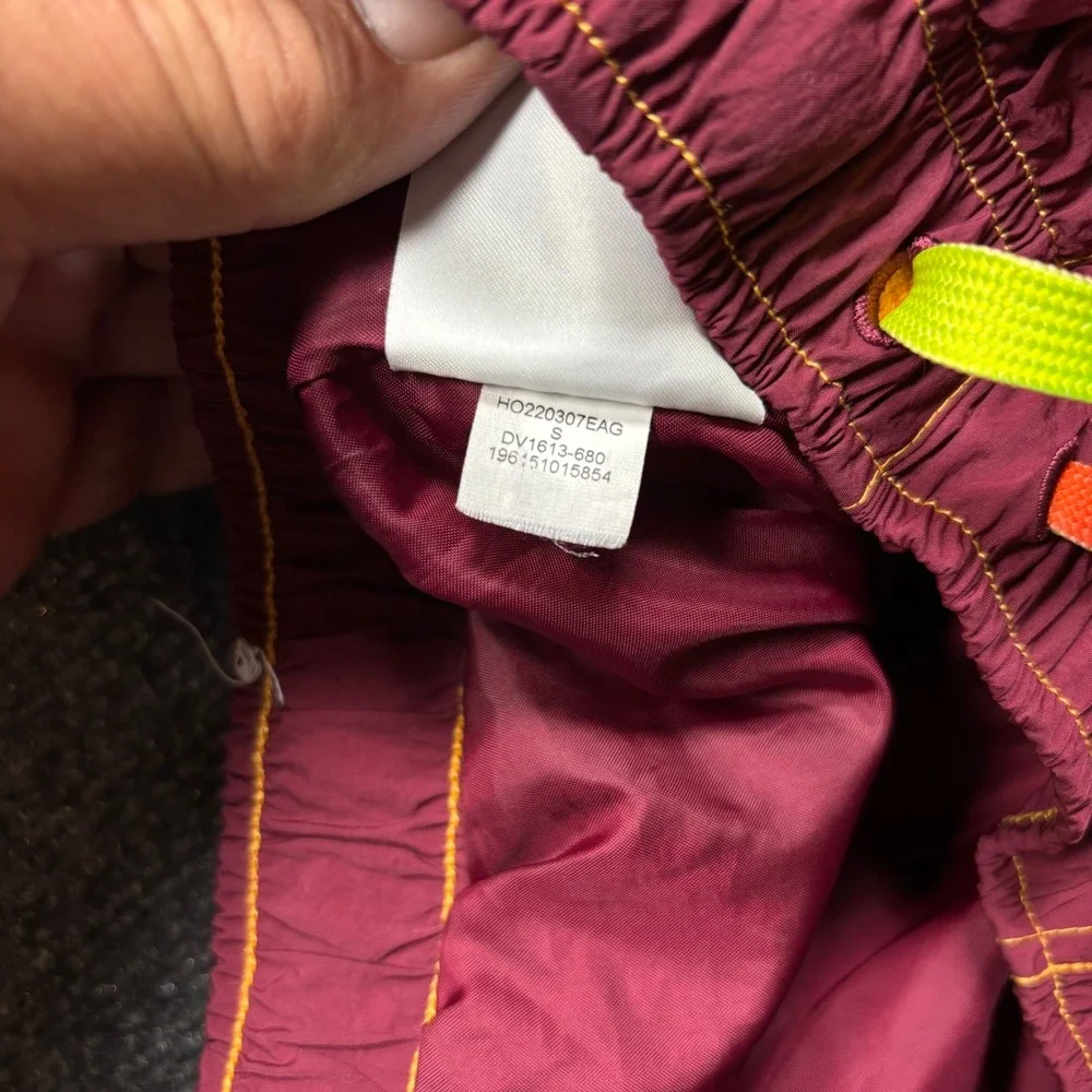 Jordan Jumpman Nylon Pants Mens Small Burgundy Drawstring Adjustable DV1613-680
